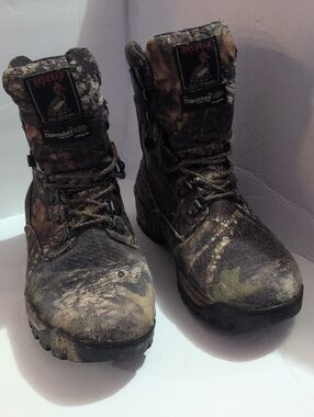 RedHead Men's Camo Hunting Boots in Brown and Green